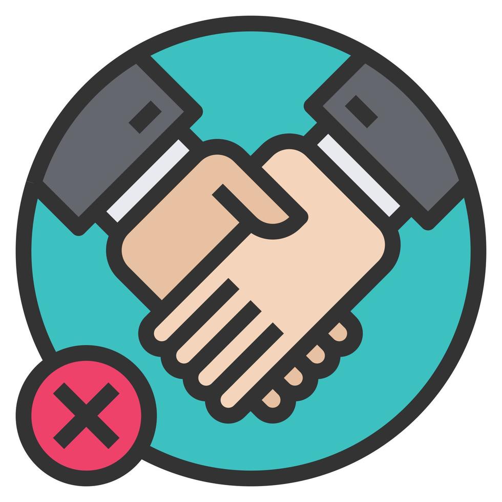 No Handshake Icon vector illustration