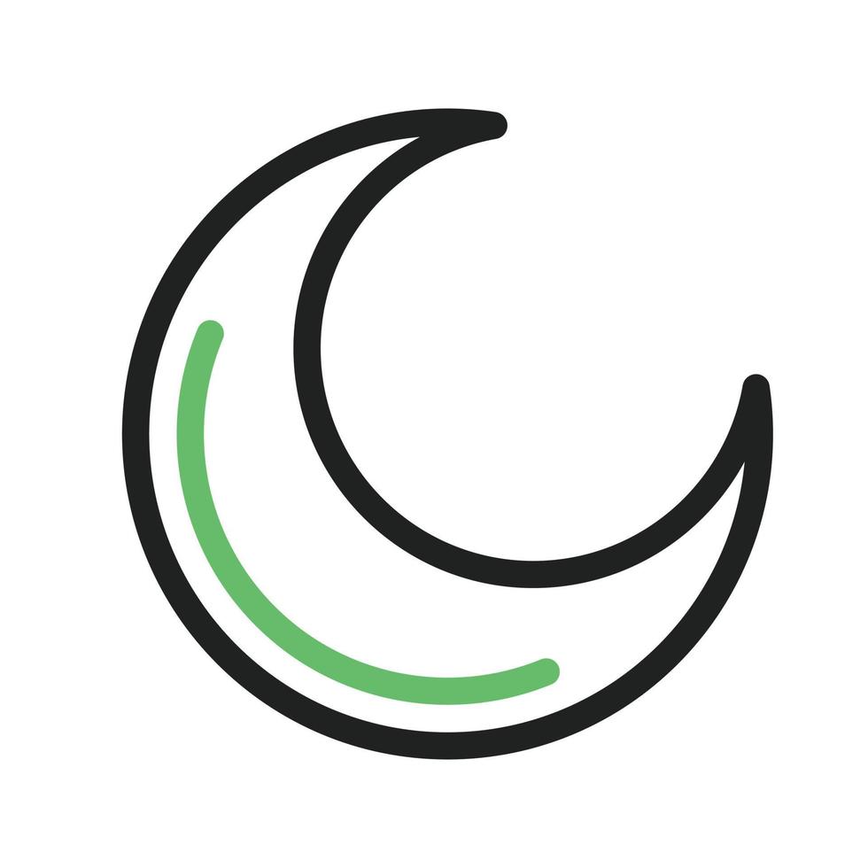 Half Moon Line Green and Black Icon 9691153 Vector Art at Vecteezy