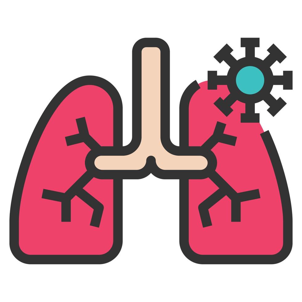 Lung  Icon Vector Illustration  .