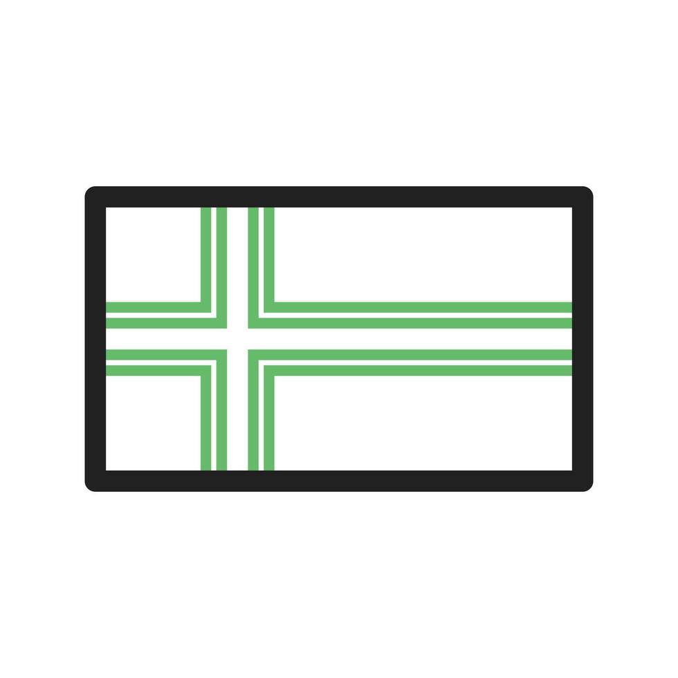 Iceland Line Green and Black Icon vector