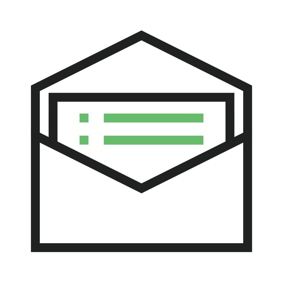 Free E-Statements Line Green and Black Icon vector