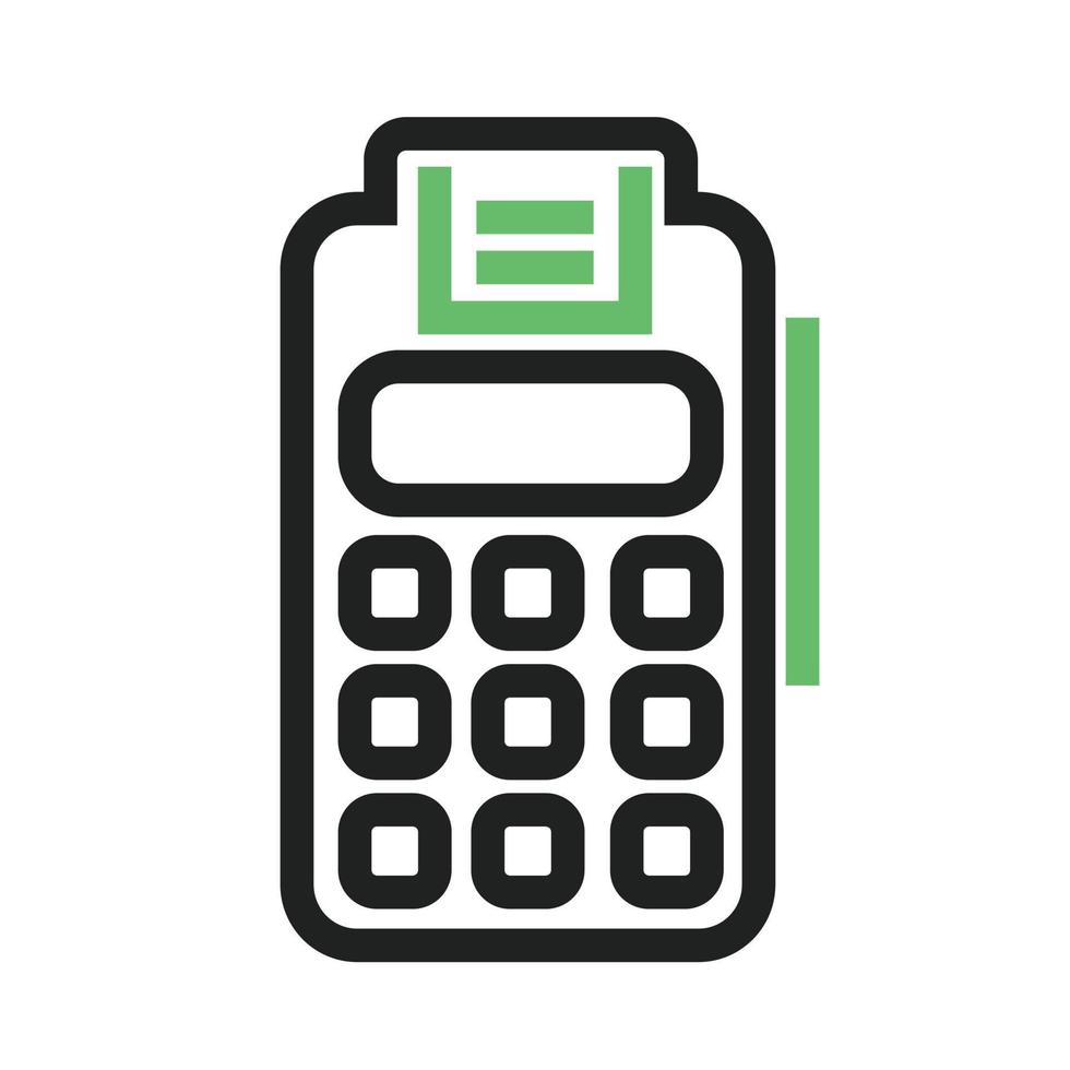 Free Utility Bill Payment Line Green and Black Icon vector