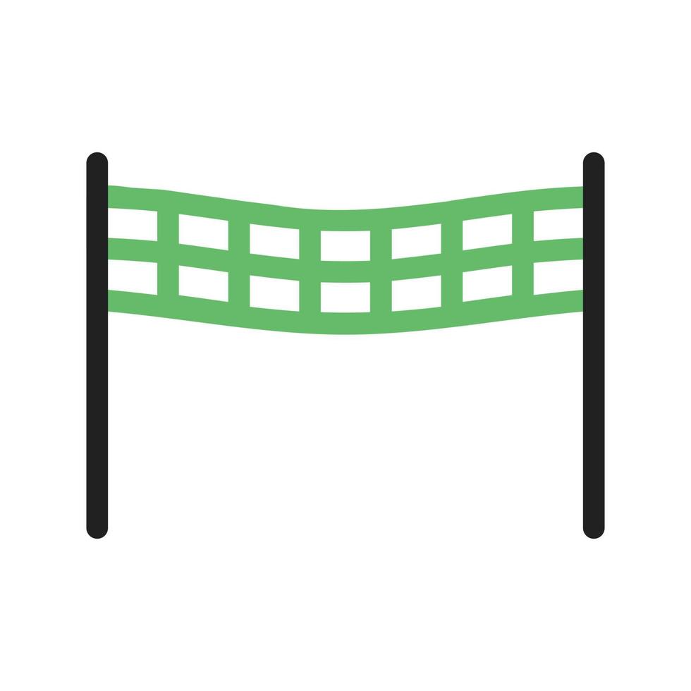 línea de meta línea icono verde y negro vector