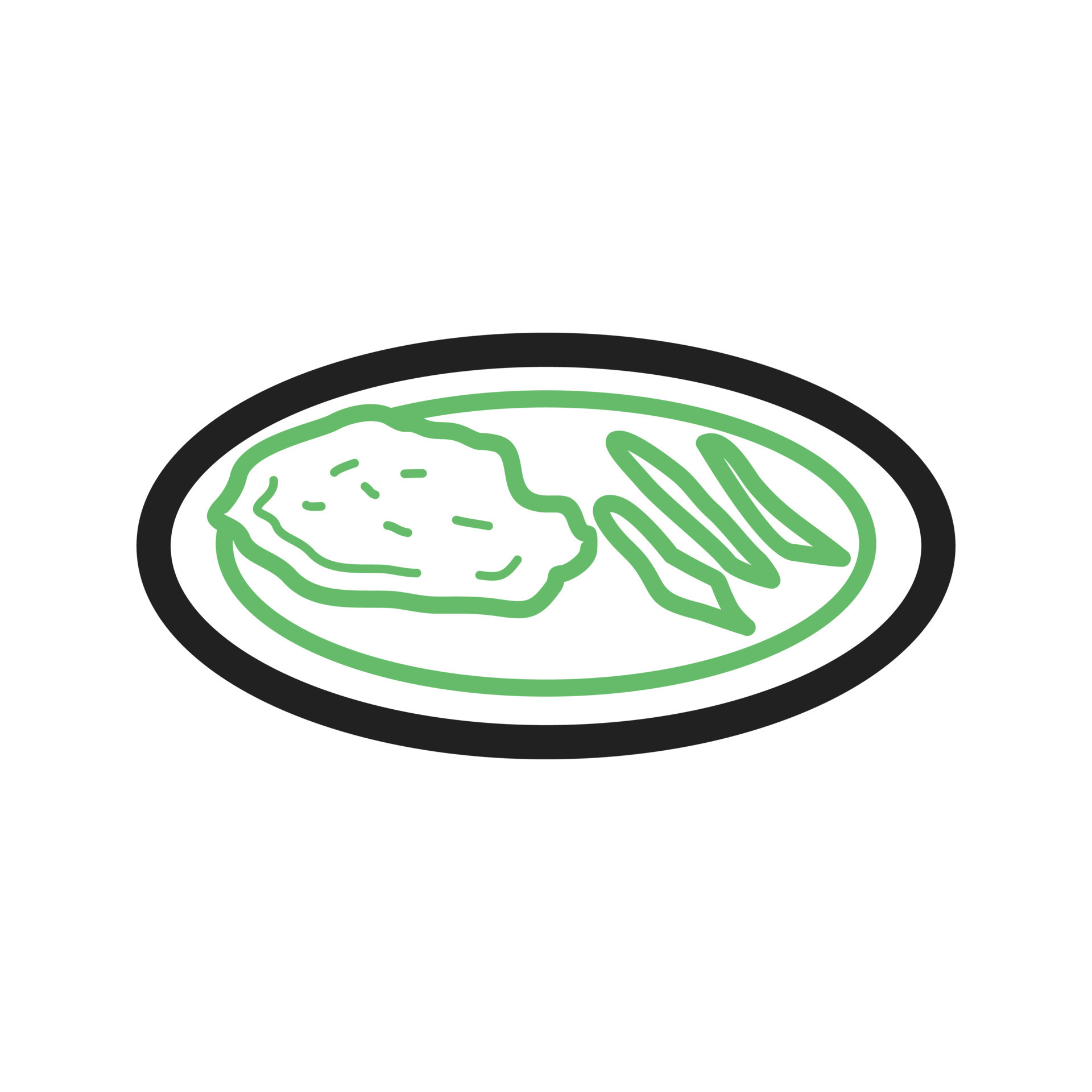 Veal Cutlet Line Green and Black Icon 9691398 Vector Art at Vecteezy