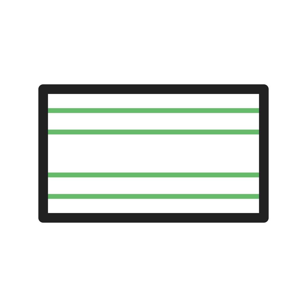 Costa Rica Line Green and Black Icon vector