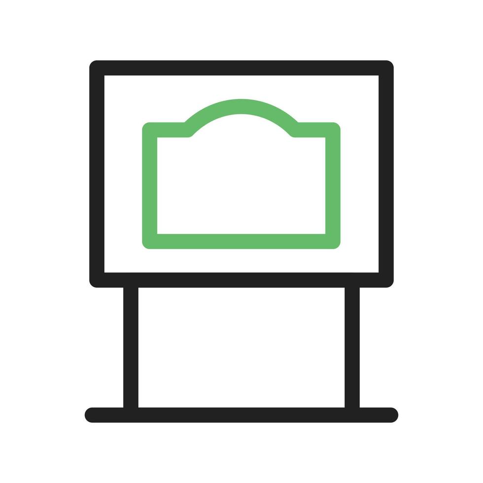 Coal Furnace Line Green and Black Icon vector
