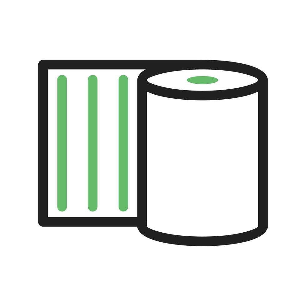 Gauze Line Green and Black Icon vector