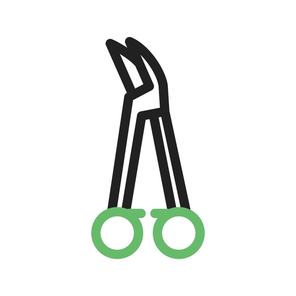 Hemostat Line Green and Black Icon vector