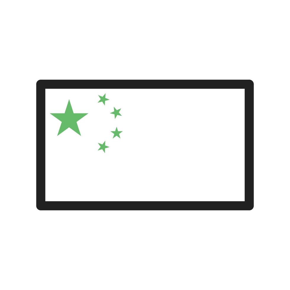 China Line Green and Black Icon vector