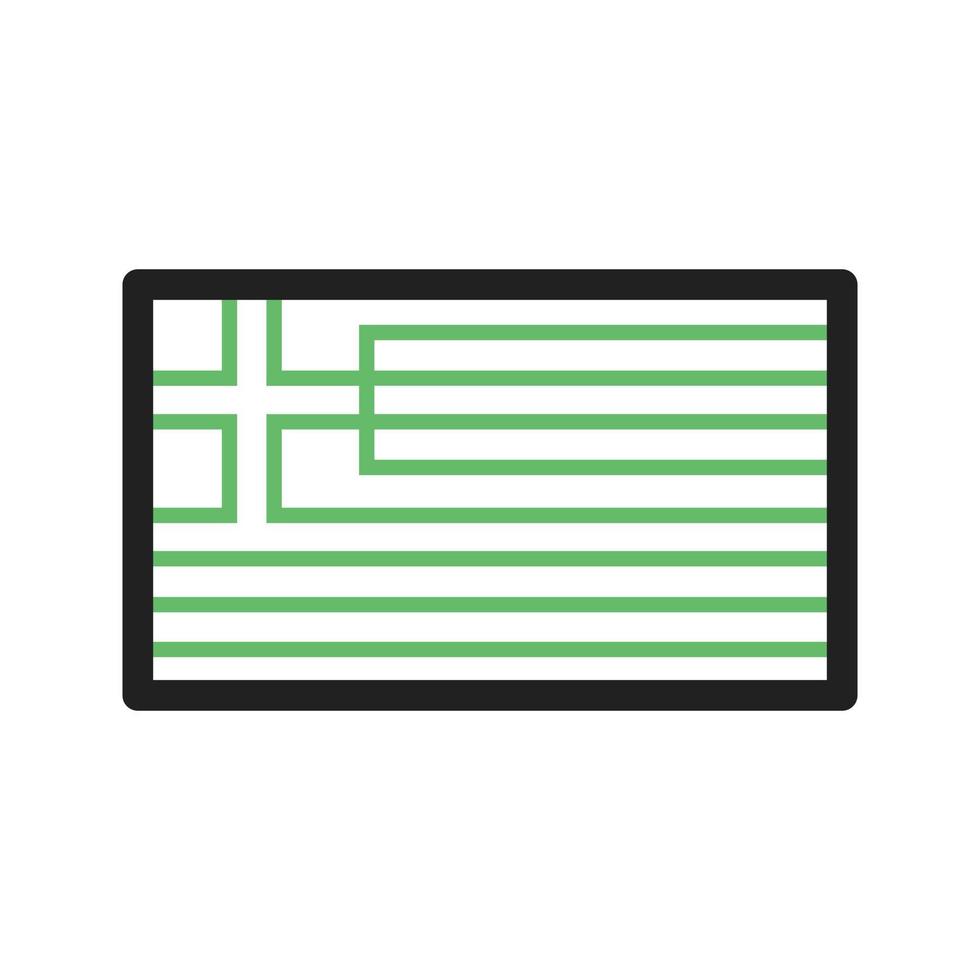 Greece Line Green and Black Icon vector