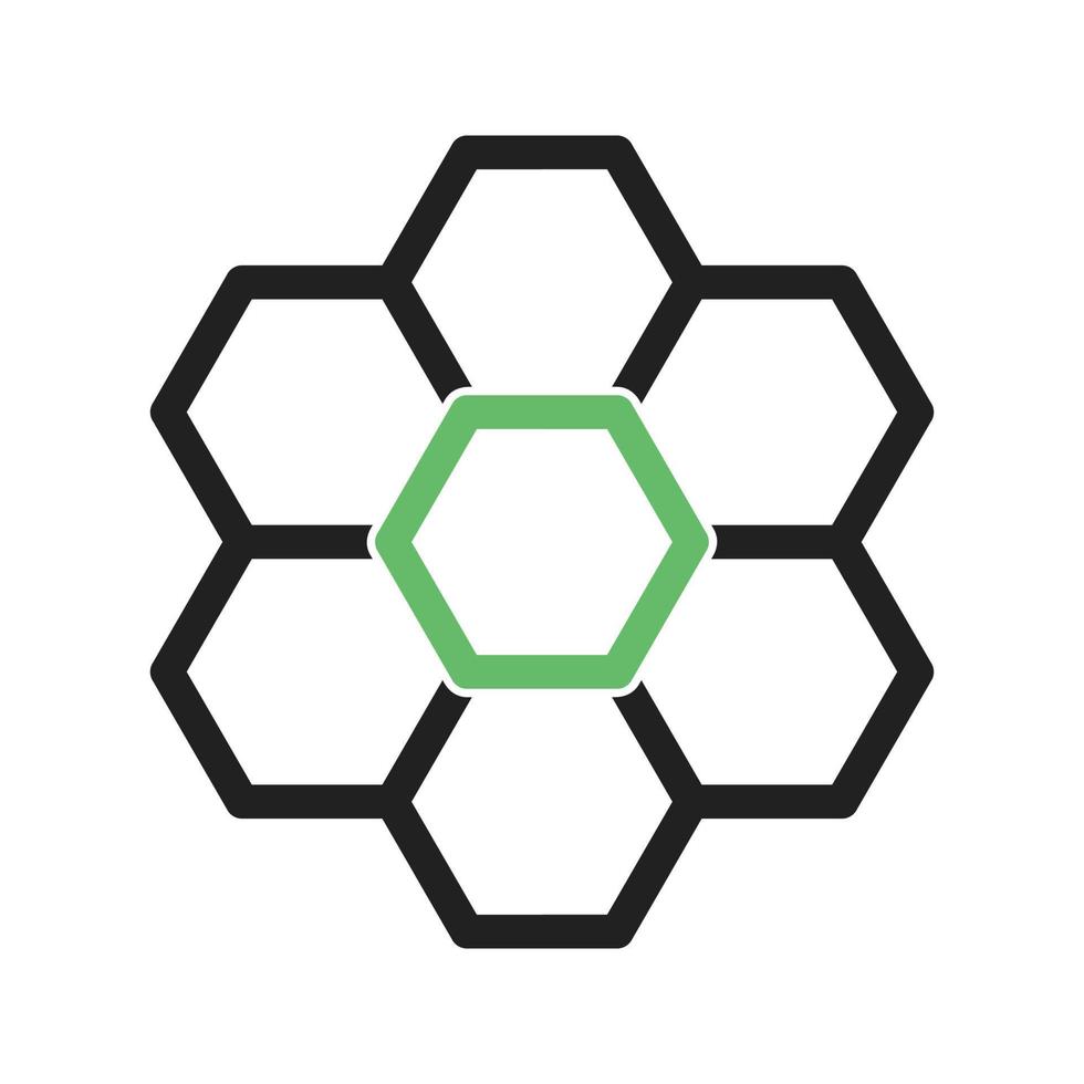 Organizational Structure Line Green and Black Icon vector