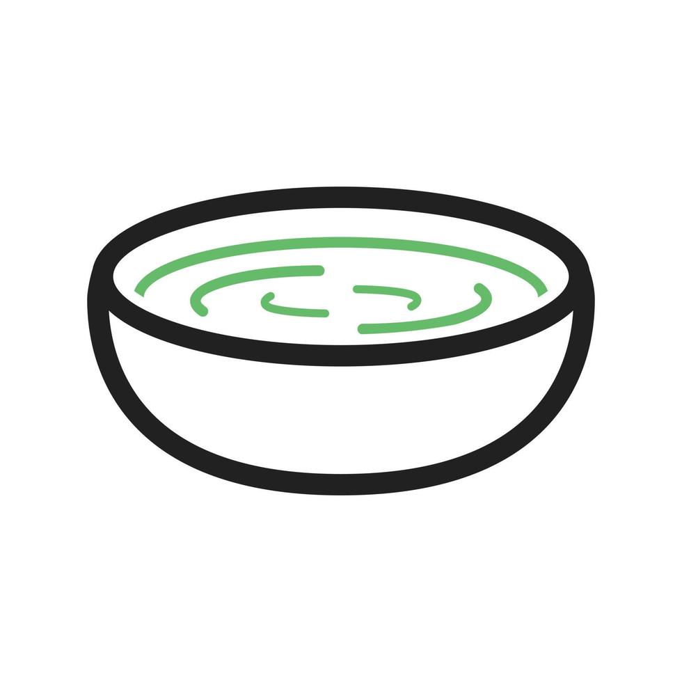 Green Sauce Line Green and Black Icon vector