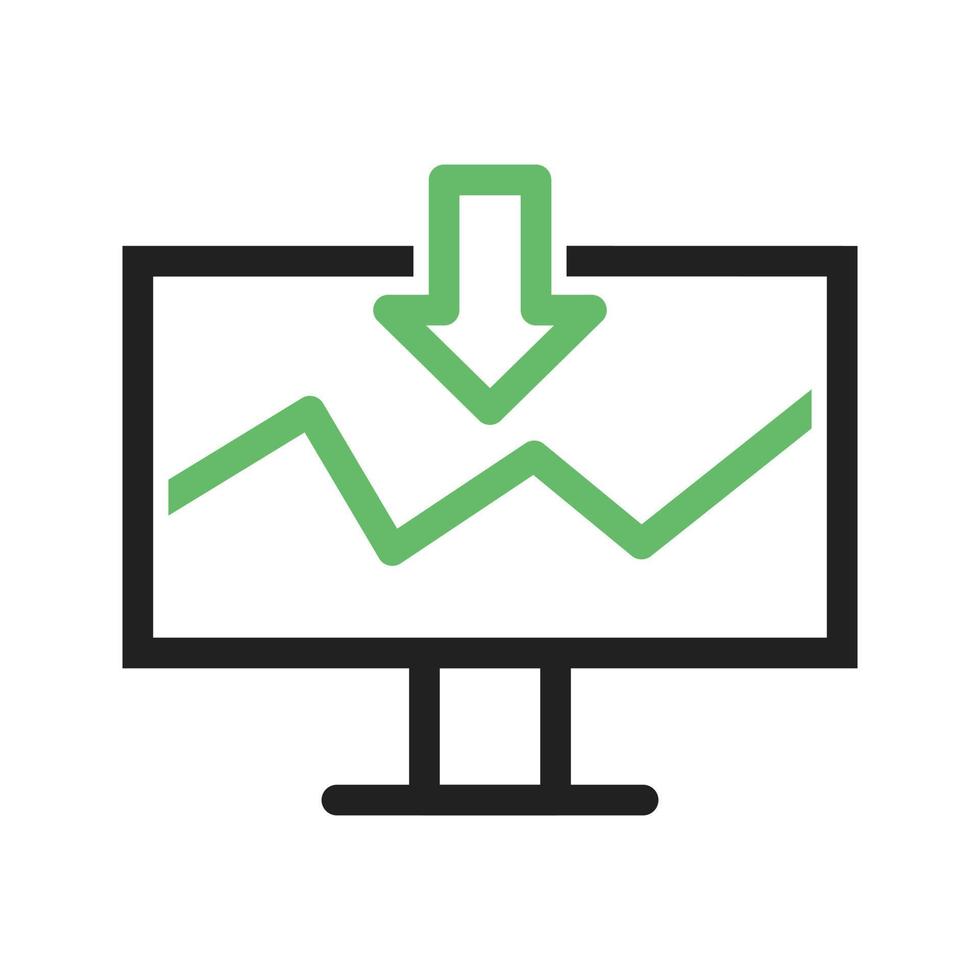 Data Mining Line Green and Black Icon vector