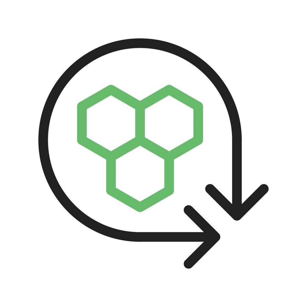Modeling API Line Green and Black Icon vector
