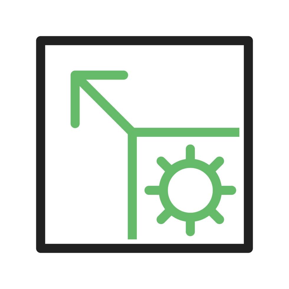 Scalable System Line Green and Black Icon vector