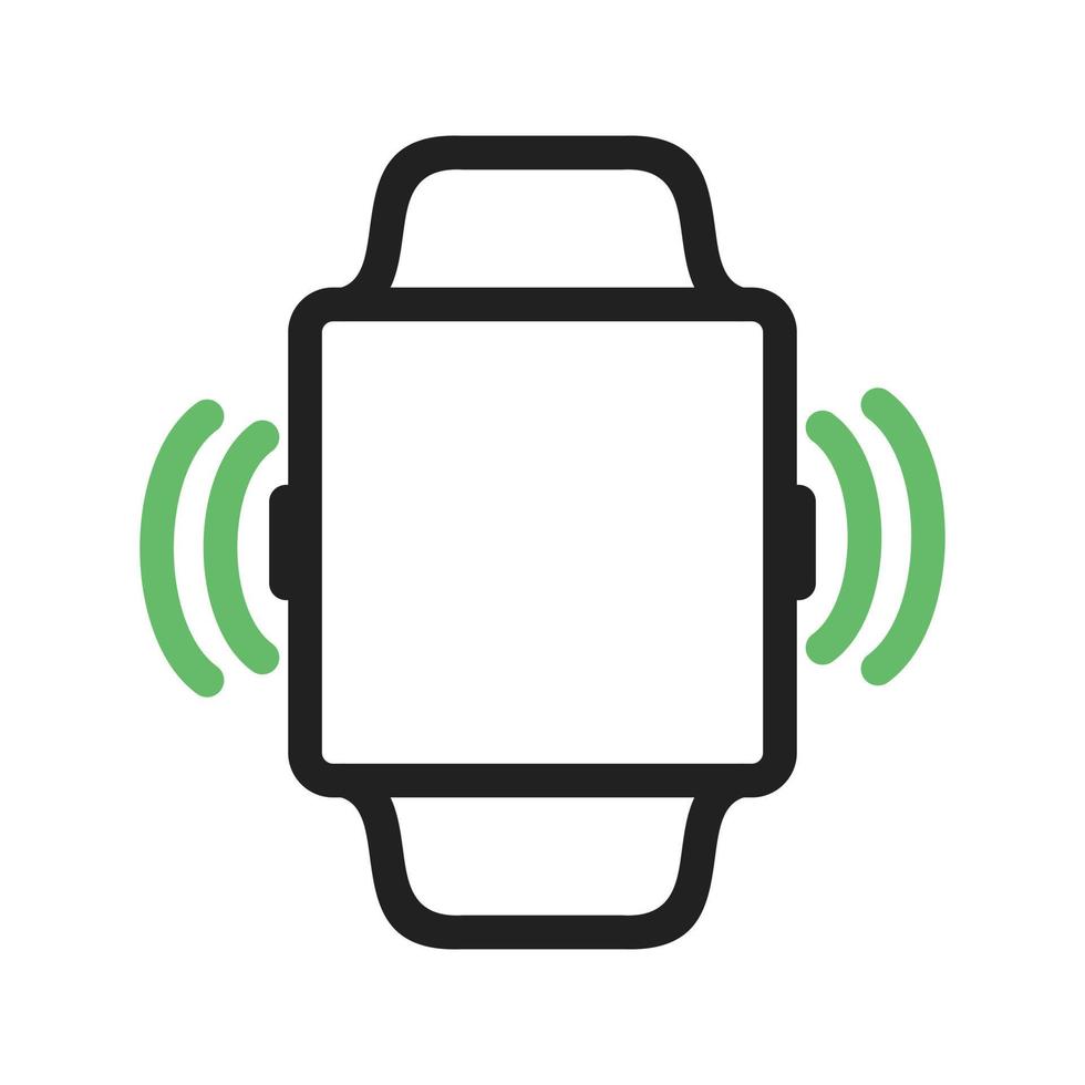 Vibration Line Green and Black Icon vector