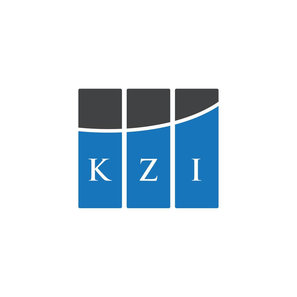 KZI letter logo design on WHITE background. KZI creative initials letter logo concept. KZI letter design. vector