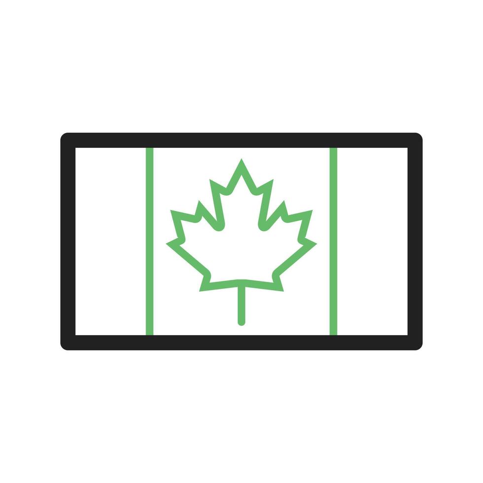 Canada Line Green and Black Icon vector