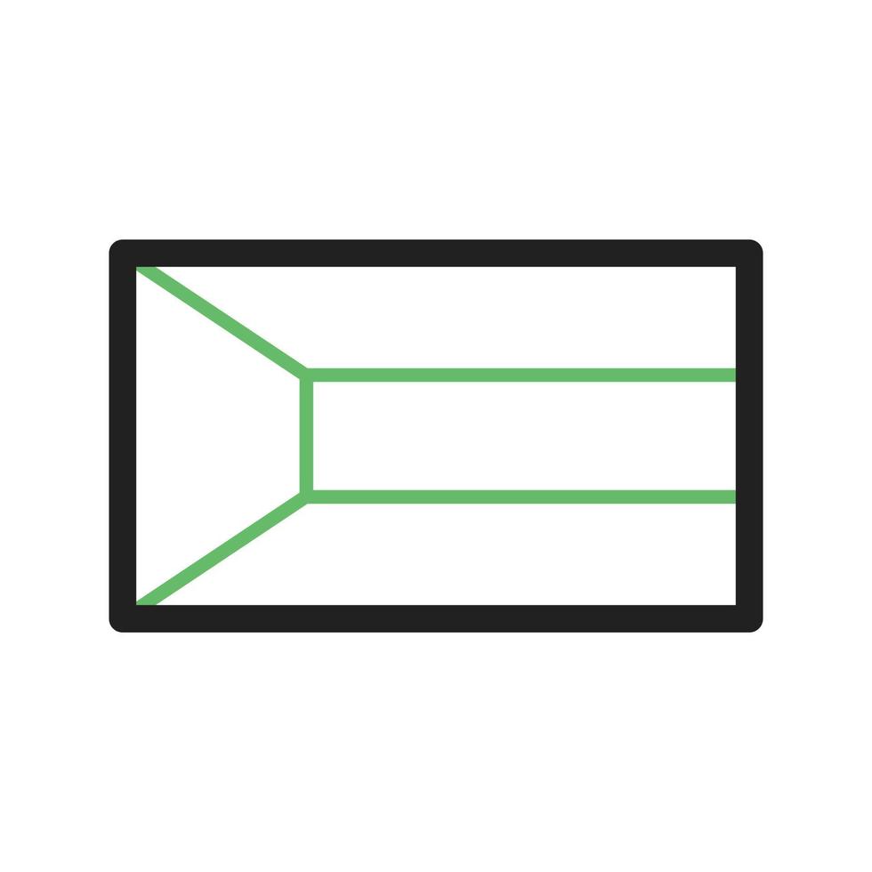 línea de kuwait icono verde y negro vector
