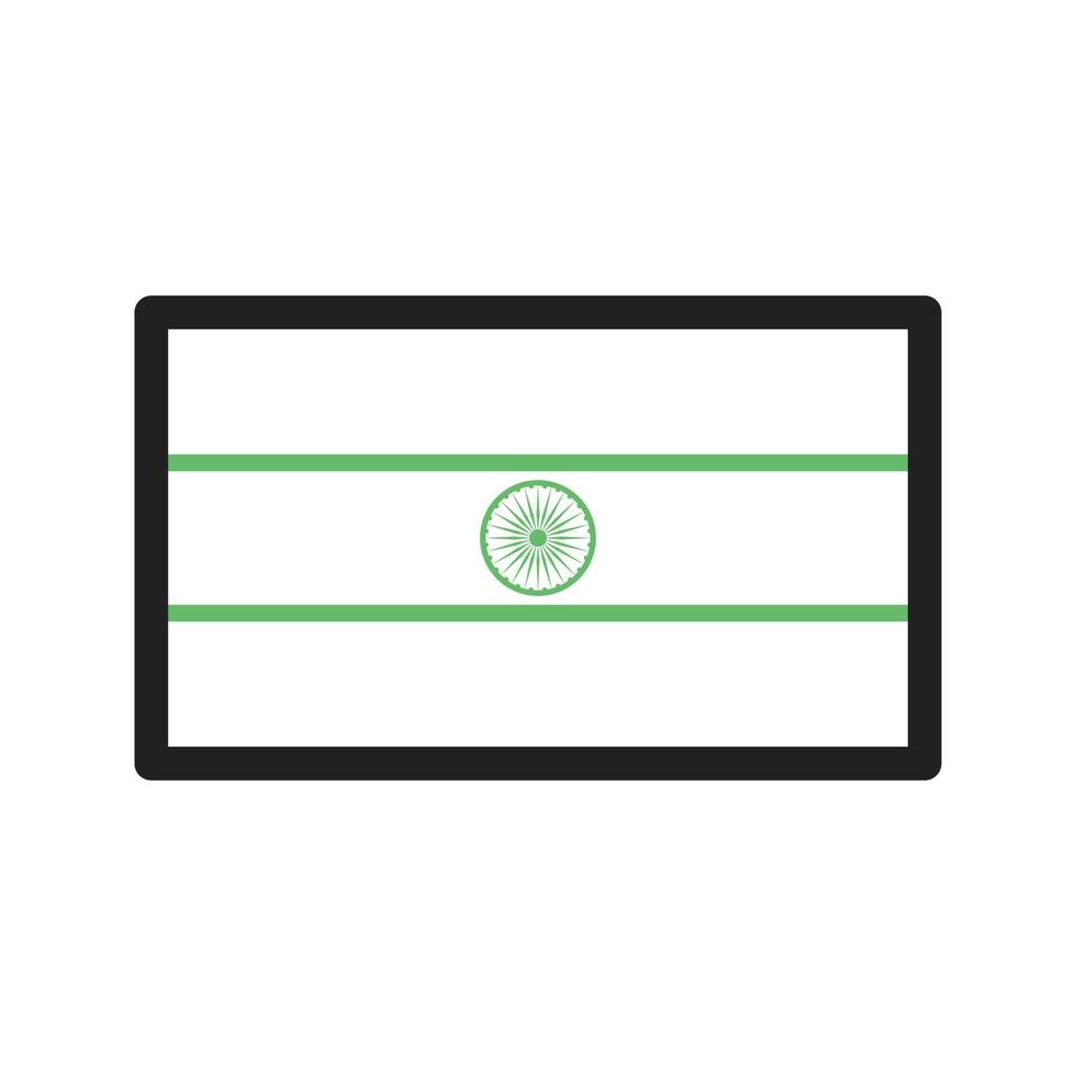 India Line Green and Black Icon vector