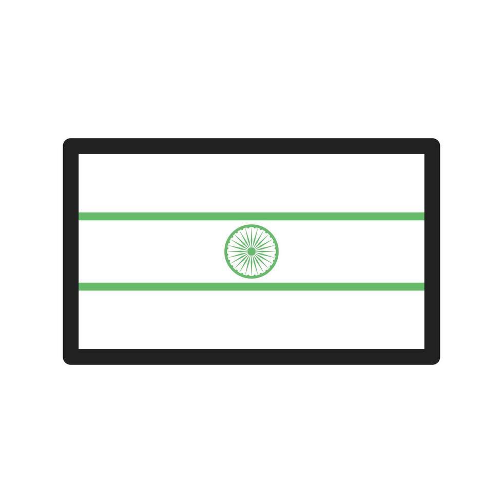 India Line Green and Black Icon vector