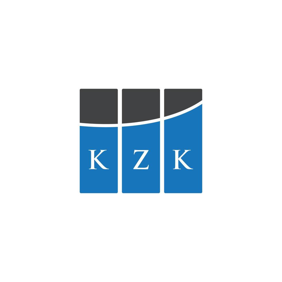 KZK letter logo design on WHITE background. KZK creative initials letter logo concept. KZK letter design. vector