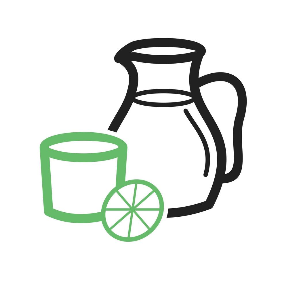 Sangria Line Green and Black Icon vector