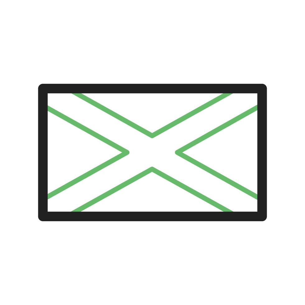 Scotland Line Green and Black Icon vector