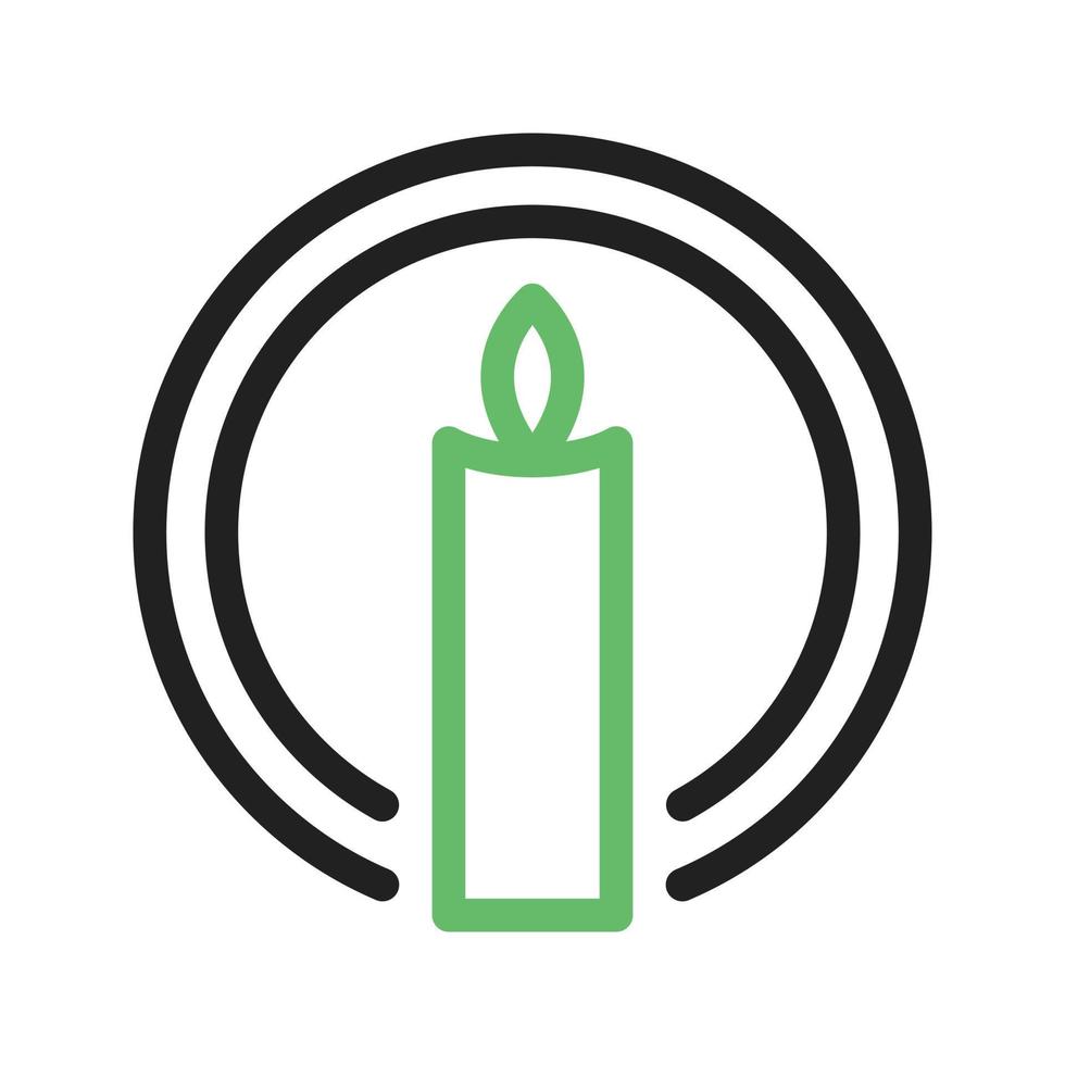 Faith Line Green and Black Icon vector