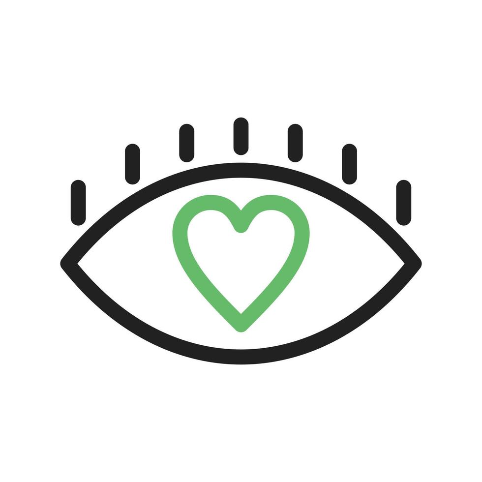 Meaning Line Green and Black Icon vector