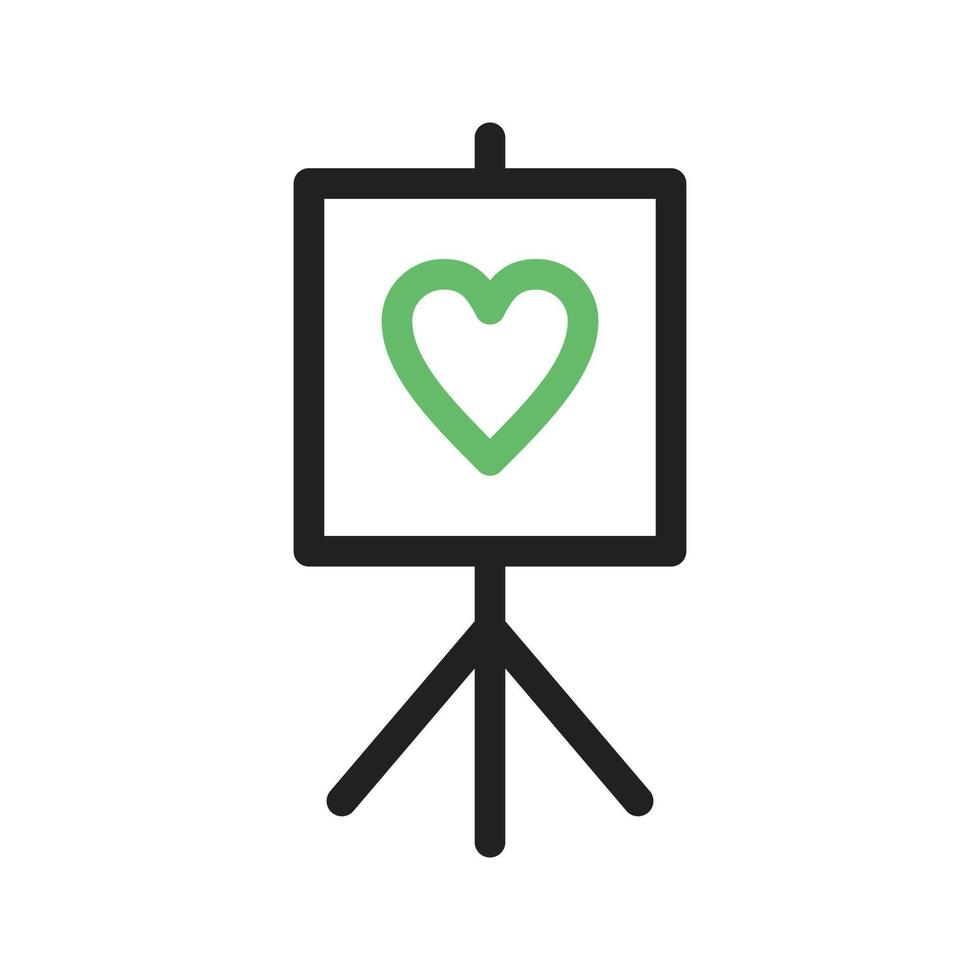 Art Line Green and Black Icon vector