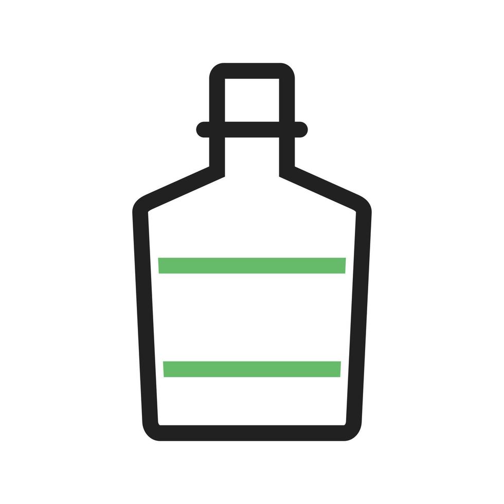 Whiskey Line Green and Black Icon vector