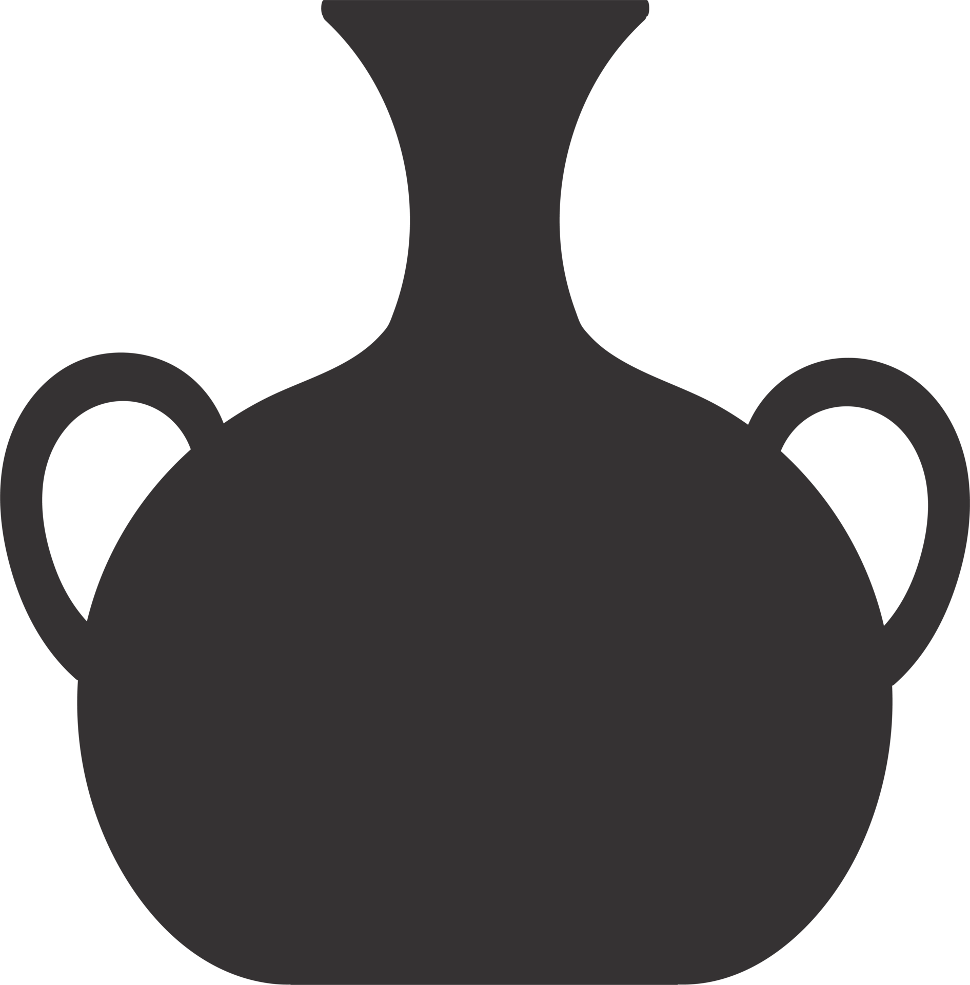 Ceramic vase nordic style, Flat style vase, minimal design 9692856 PNG