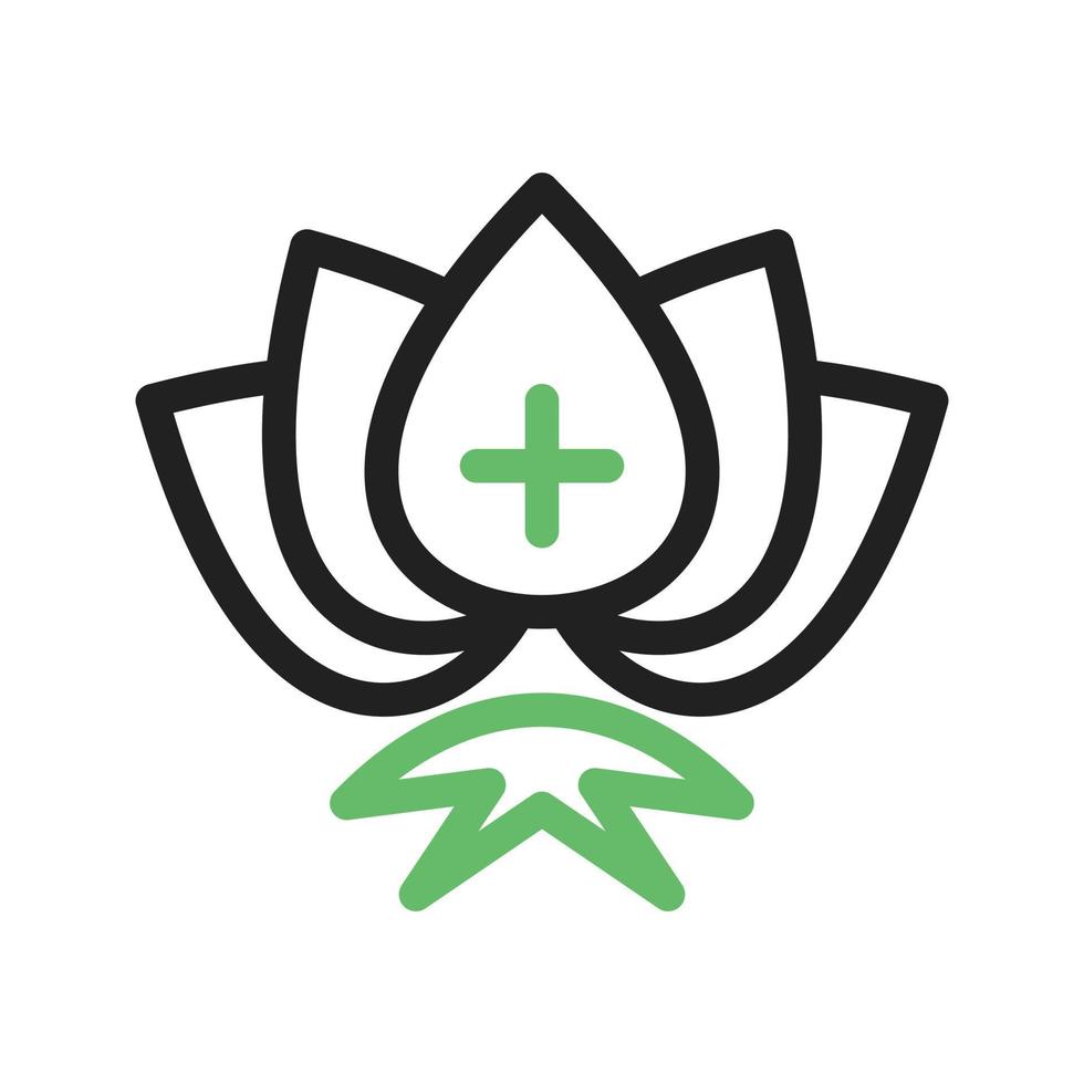 Community Health Line Green and Black Icon vector