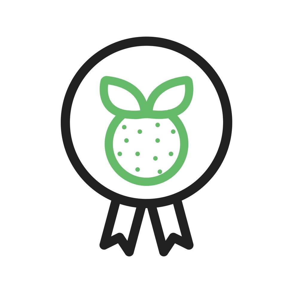Well Being Line Green and Black Icon vector