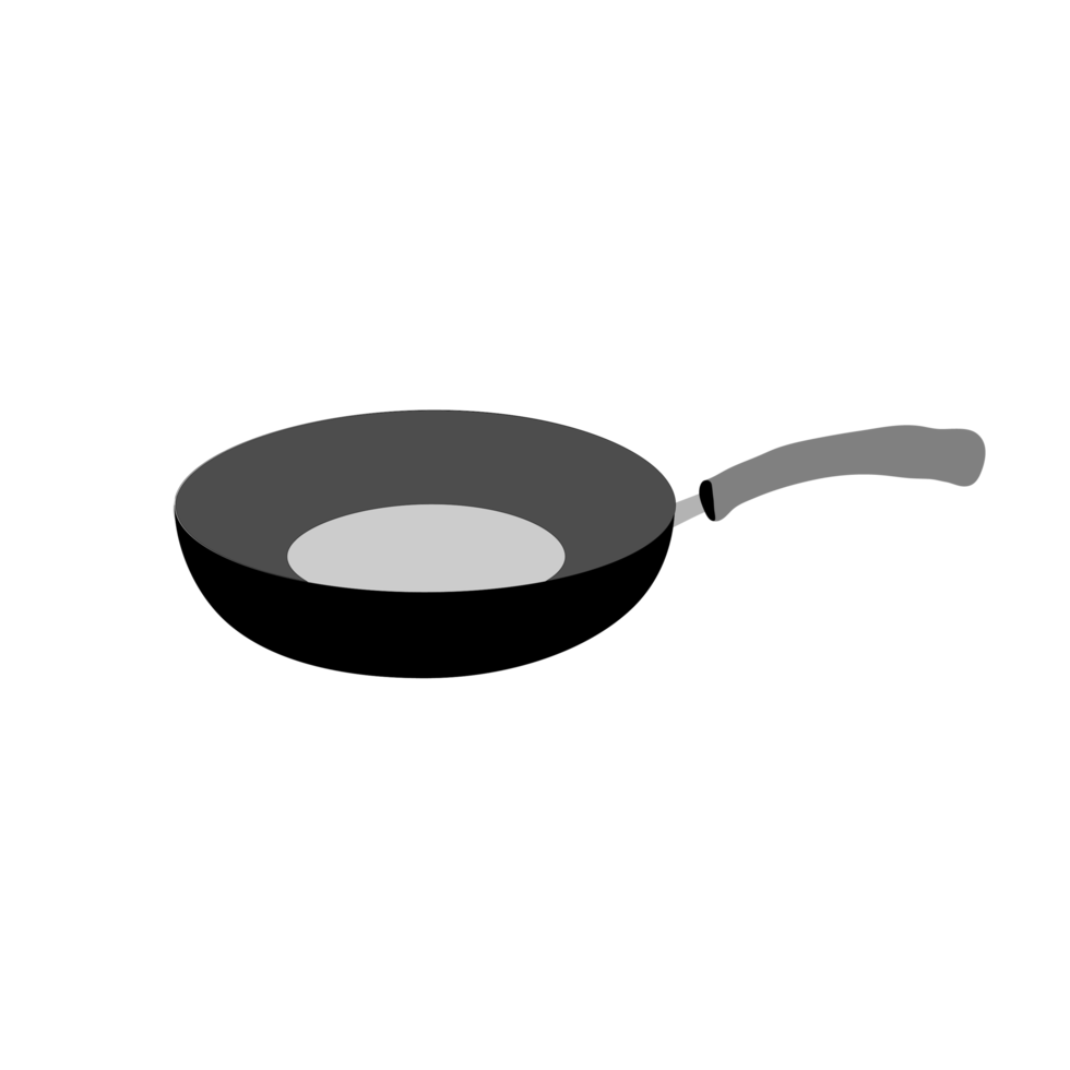 schwarze Pfanne mit Griff png