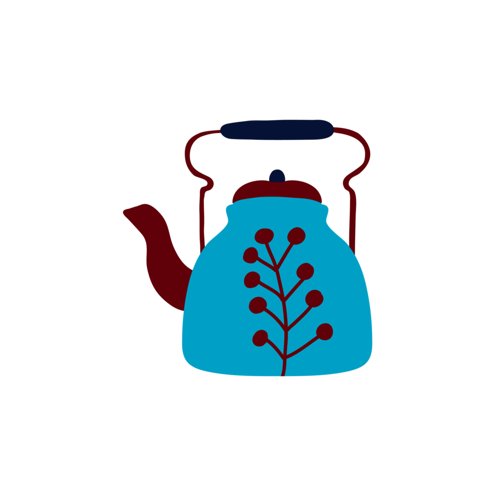 blue and brown teapot png