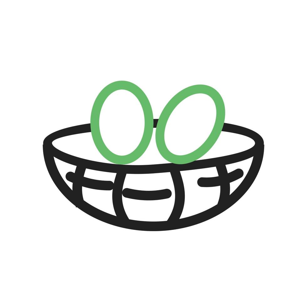Nest Line Green and Black Icon vector