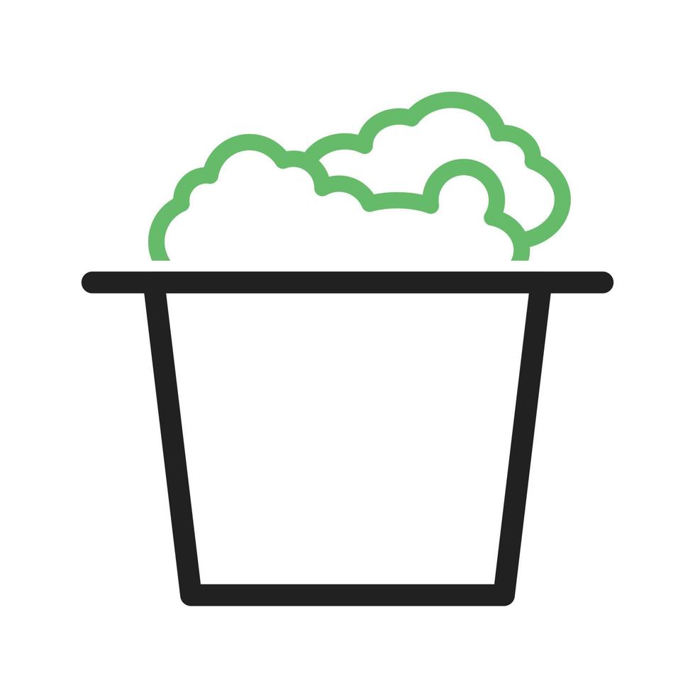 Popcorn Line Green and Black Icon vector