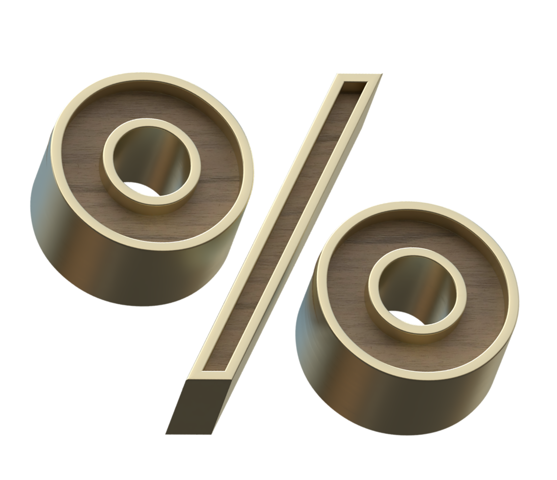 A 3d rendering image of golden mixed with wooden alphabets png