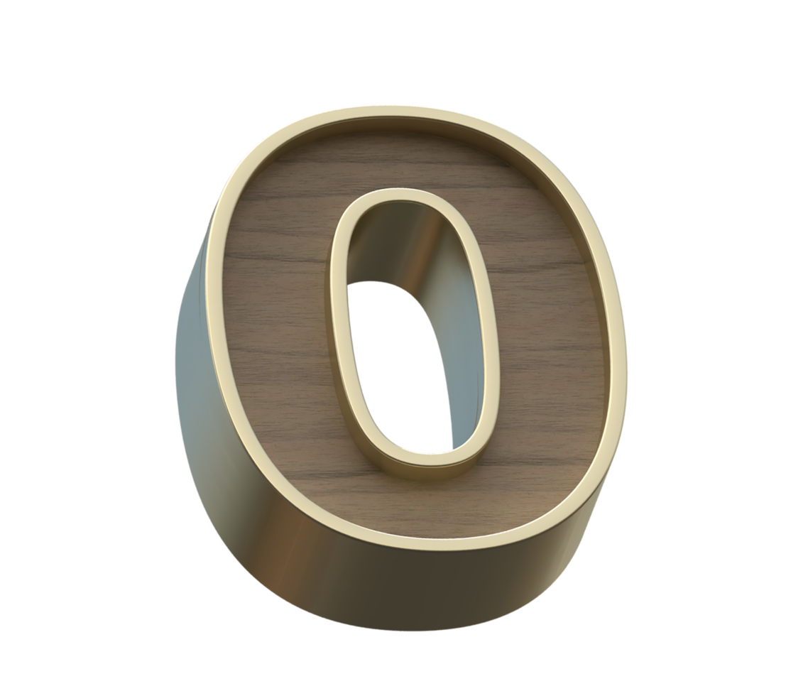 A 3d rendering image of golden mixed with wooden alphabets png