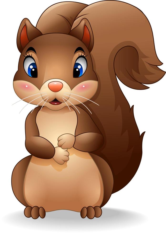 Cartoon squirrel standing vector