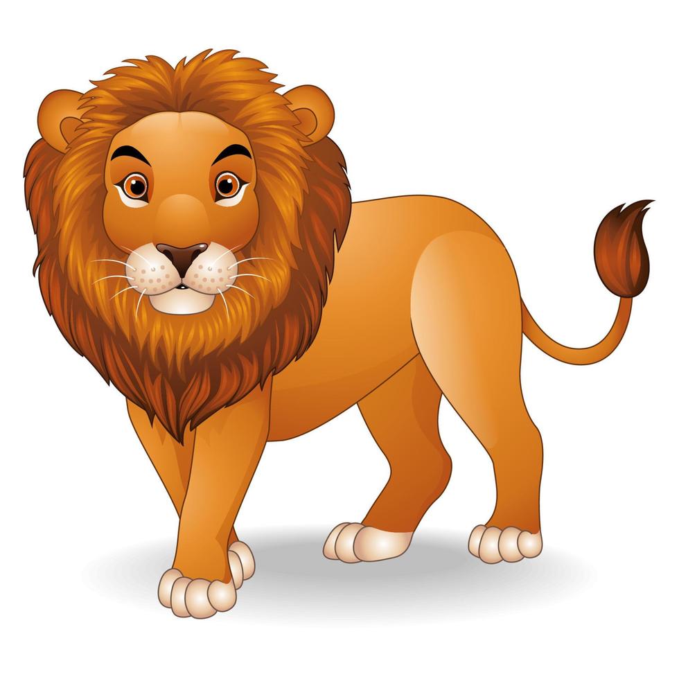 Cartoon lion character vector