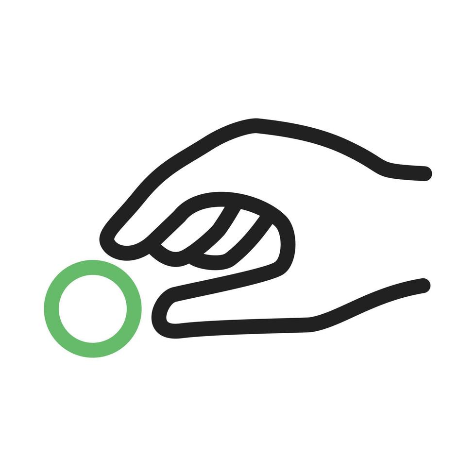 Holding Coin Line Green and Black Icon 9693611 Vector Art at Vecteezy
