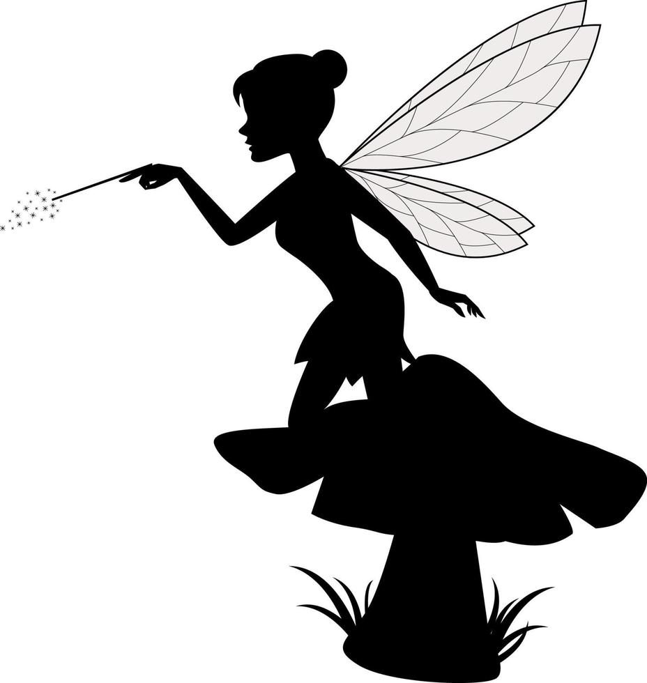 Fairy on the mushroom vector