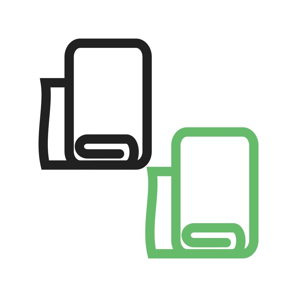 Folded Napkins Line Green and Black Icon vector