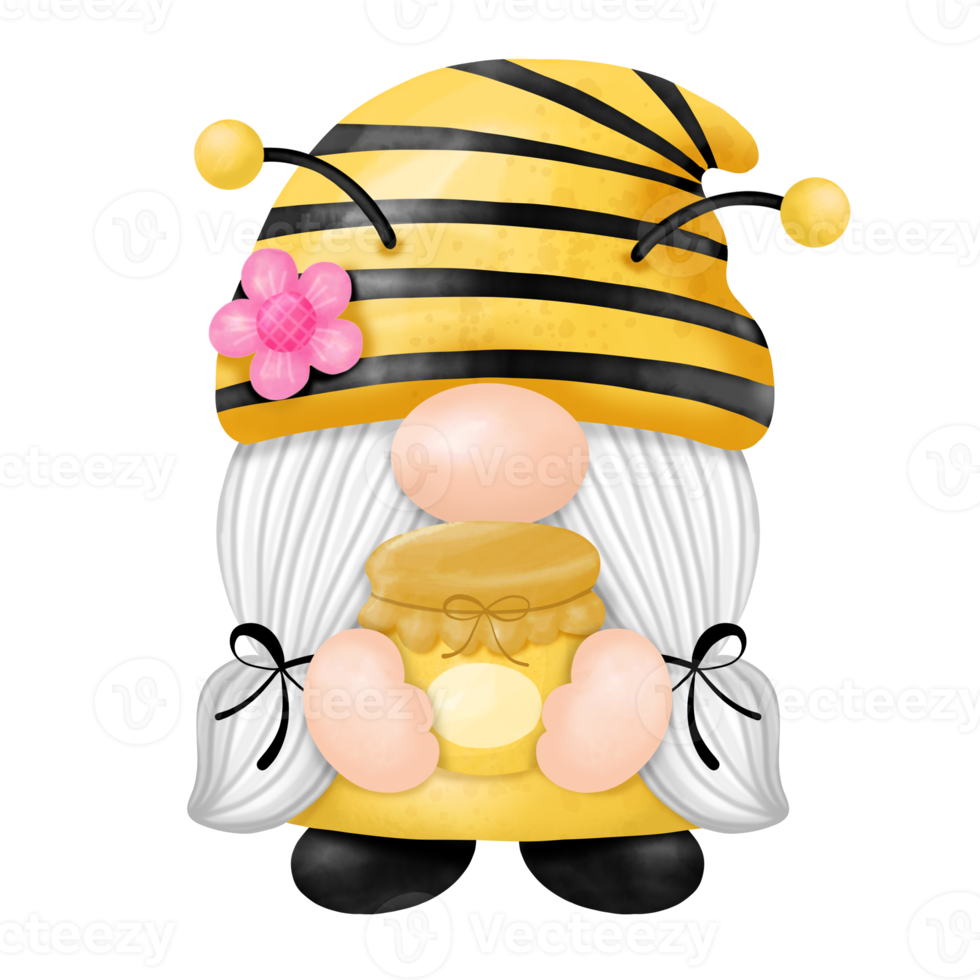 Gnomes Honey Bee watercolor Clipart png