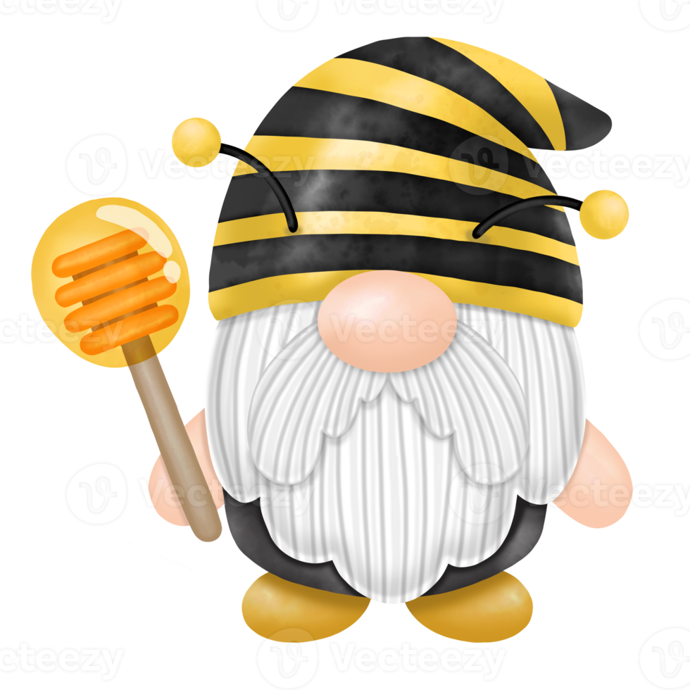 Gnomes Honey Bee watercolor Clipart png
