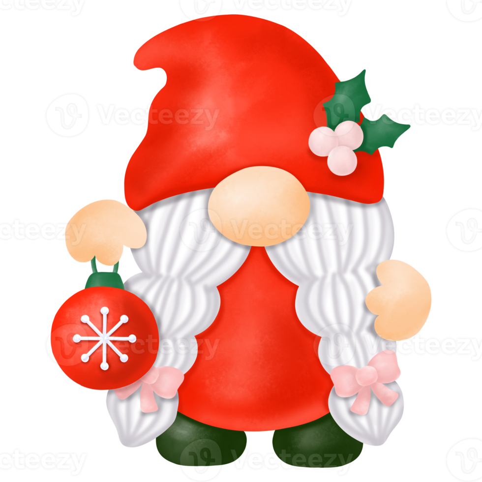 tomtar jul akvarell clipart, god jul tomtar png