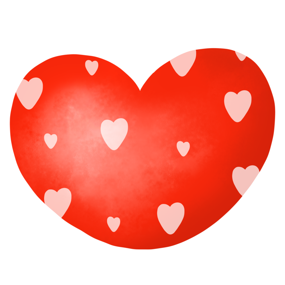 Aquarell-Valentinstag-Cliparts, Herzliebe, digitale Malerei png